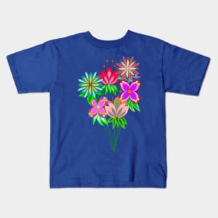 Glitter, Glittery Flowers Kids T-Shirt